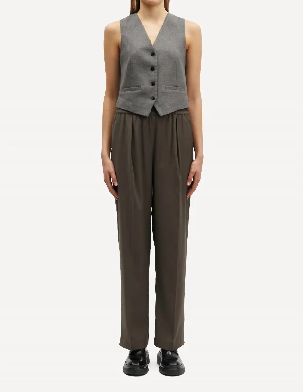 Julia Trouser Pants In Dusty Olive